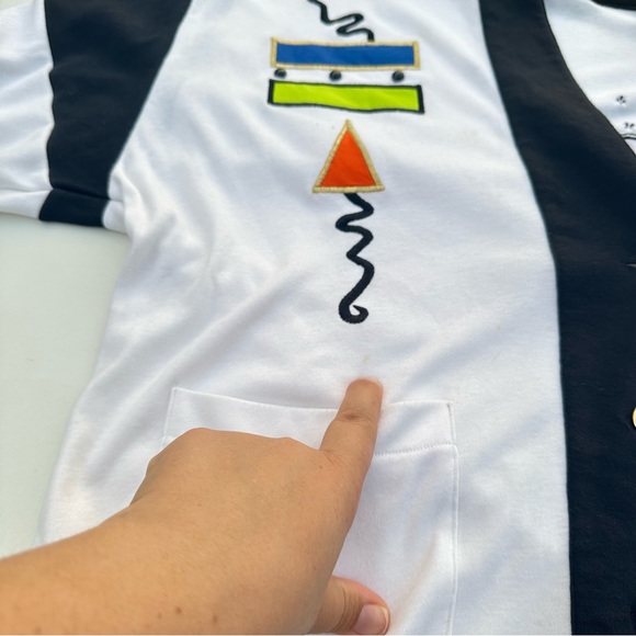 Vintage Retro 80s 90s Bright Color Embroidered Cardigan, Women’s Size Large - Picture 7 of 9